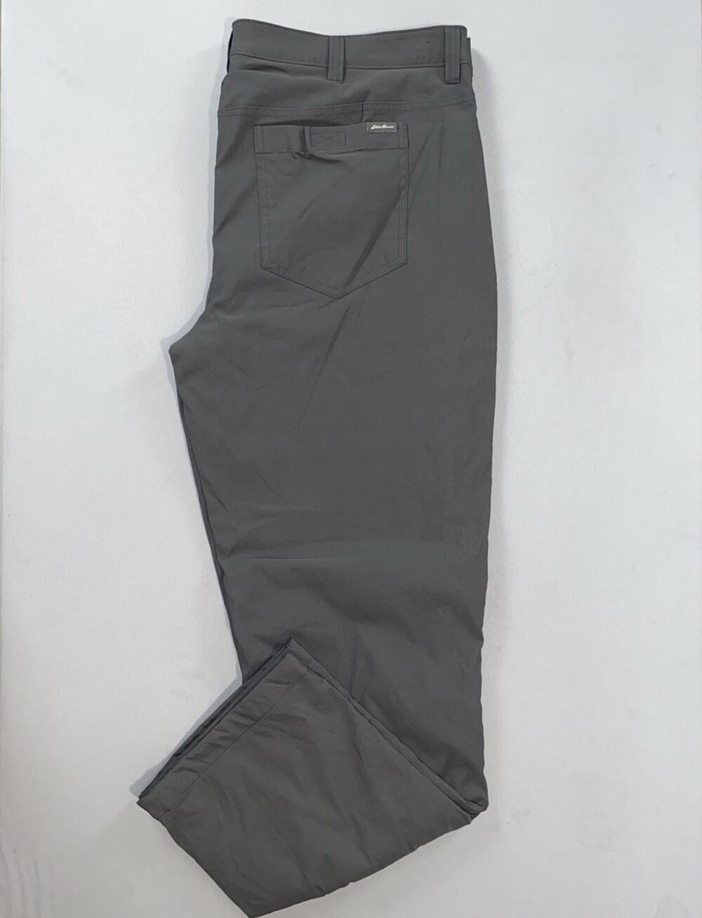 Eddie Bauer Men's Winter Weight Fleece Lined Tech Hiking Pants. Gray, 40X32. EUC